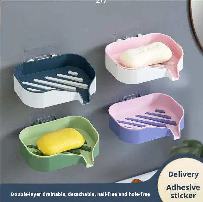 Perforation-Free Soap Box - Pink & Purple Kitchen Storage Pack