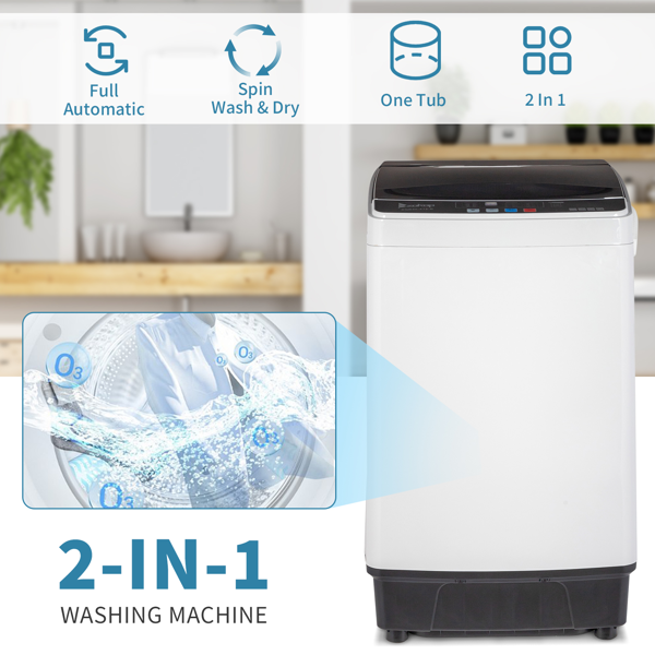 Full-Automatic Washing Machine Top Load Portable Compact Laundry