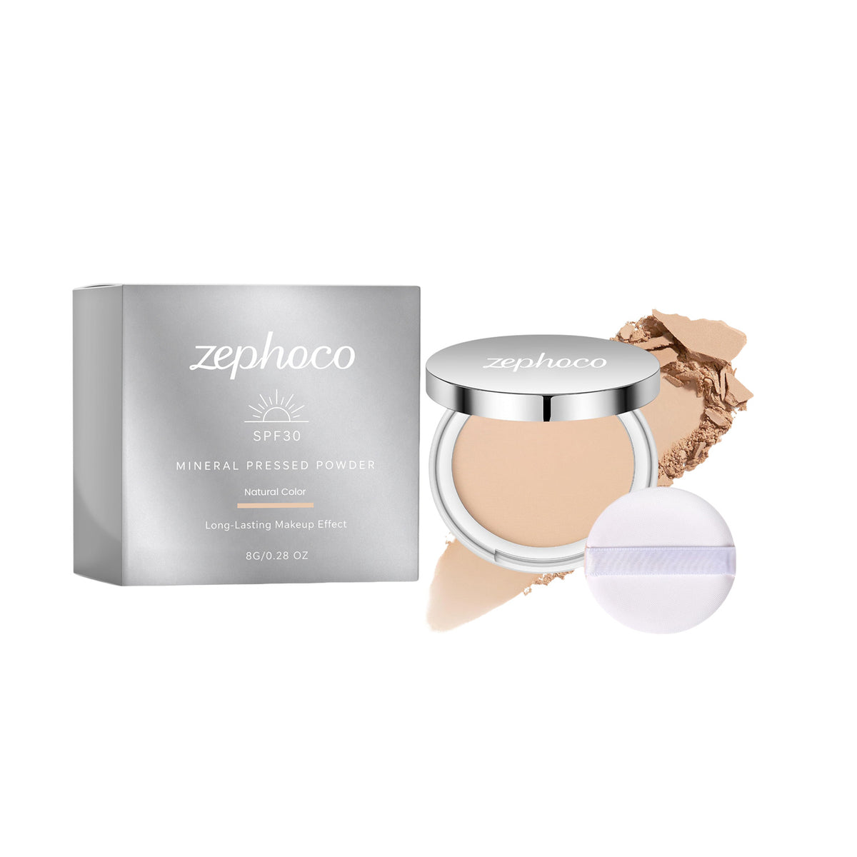 Makeup Powder with Natural, Ivory, and Dark Shades - Skin Tone Finish