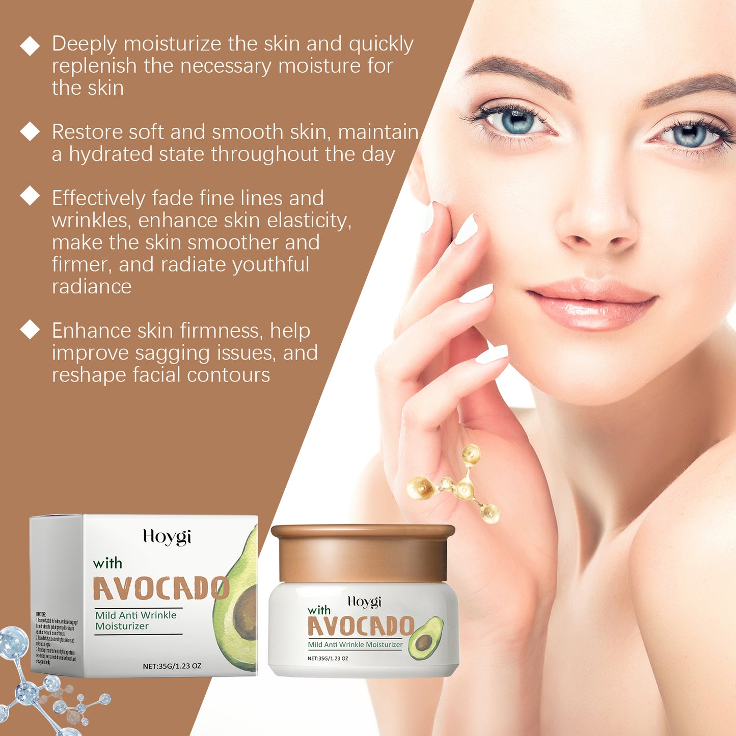 Avocado Moisturizing Face Cream - Firming and Skin Repairing Moisturizer