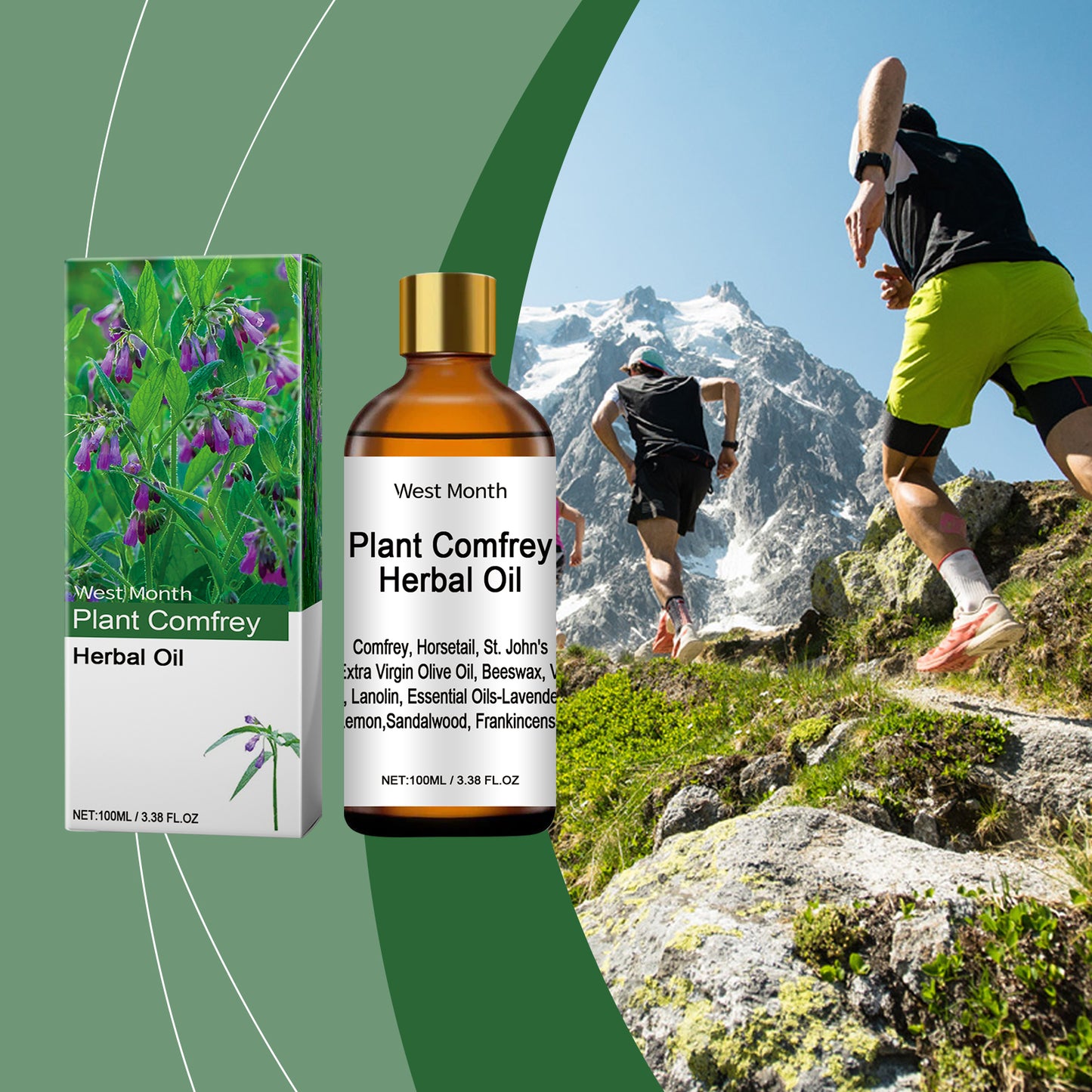 Herbal Joint Massage Oil - 100ml Moisturizing Essential Oil Blend