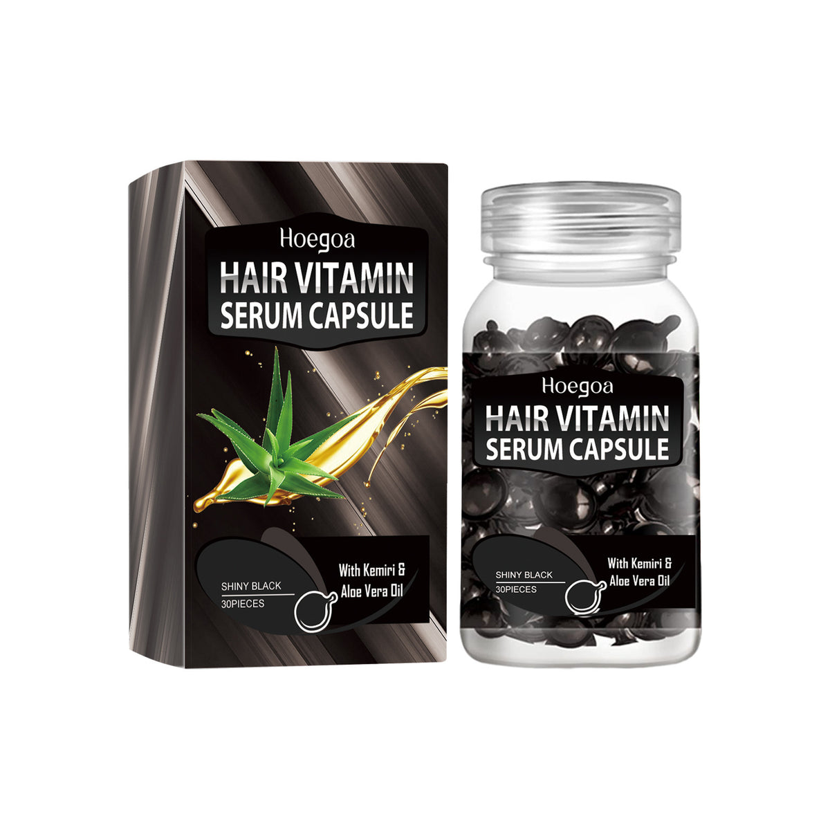 Hair Care Capsules - 30pcs Soft Black