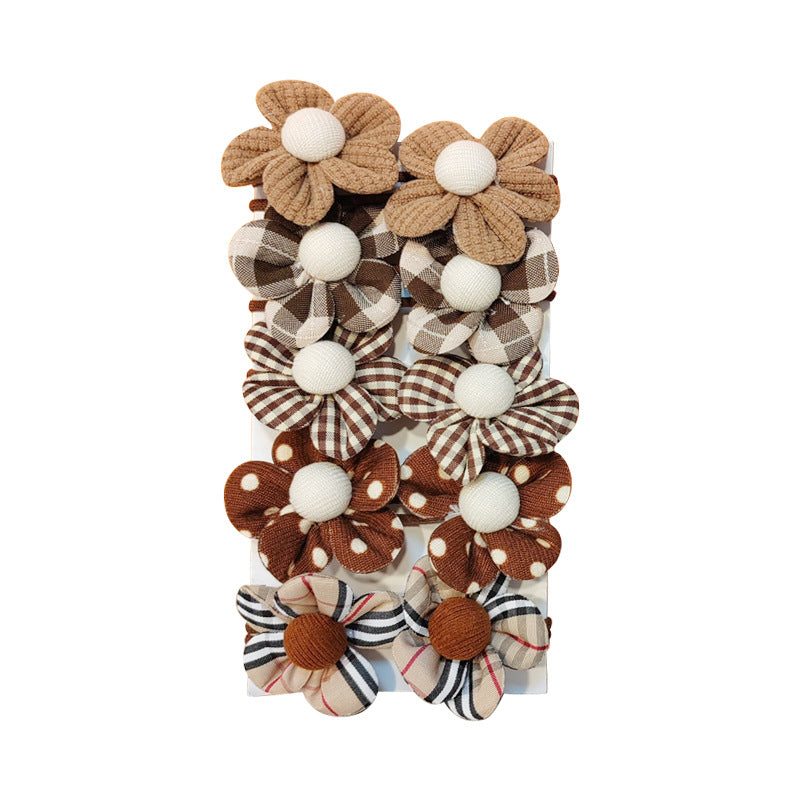 Soft Fabric Hair Ties Set For Girls - Ponytail & Bun Styling