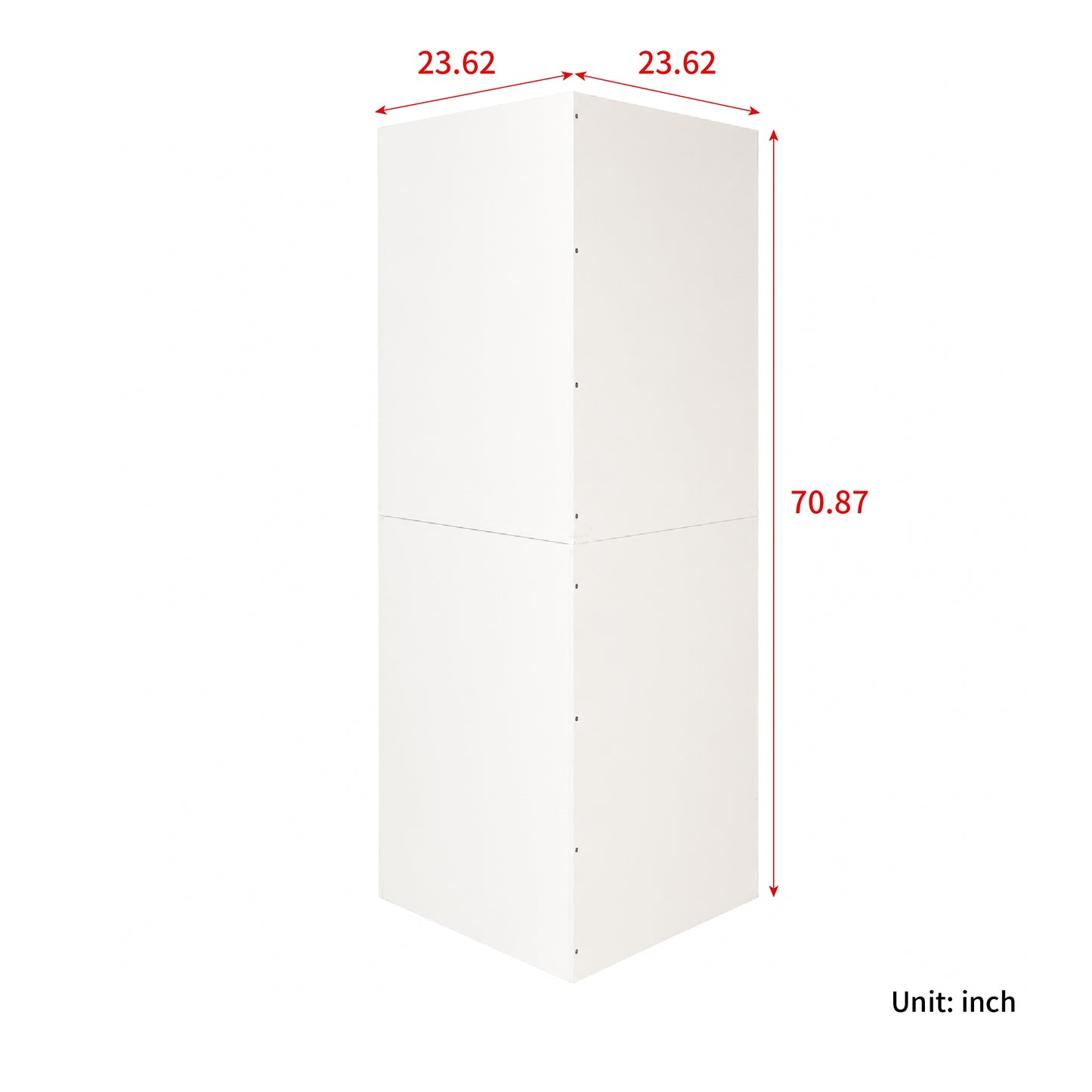 White Corner Kitchen Pantry Cabinet - 70.87" Tall L-Shaped Storage