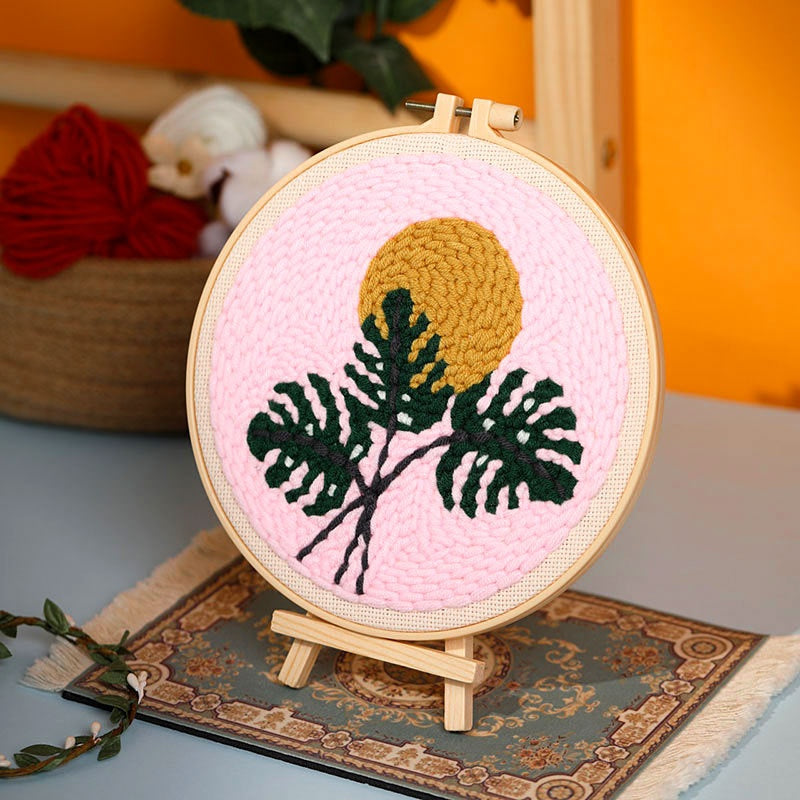 Flower and Grass Stamp Material Pack for Embroidery Crafts - Handmade