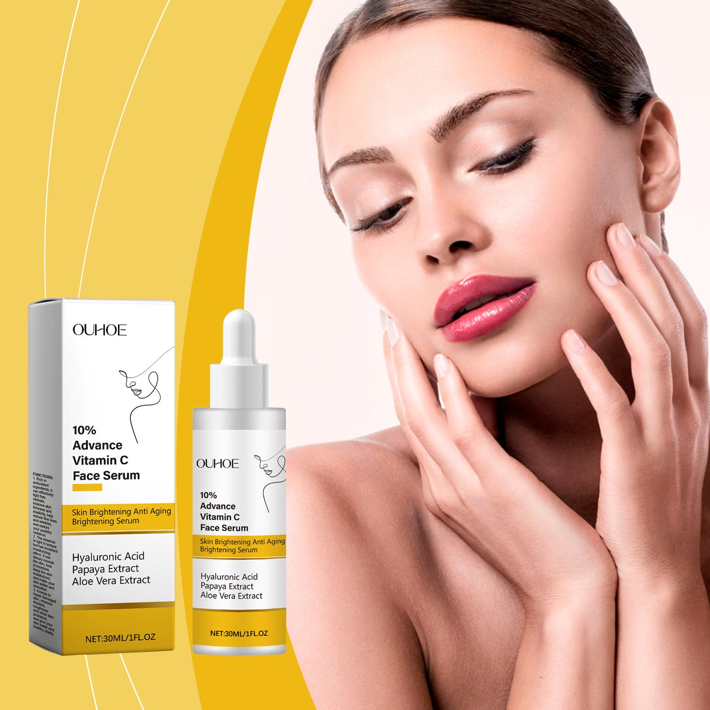 Vitamin C Facial Serum - Hydrating & Brightening Skin Care Essence (30ml)