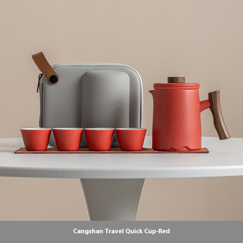 Ceramic Portable Express Cup Set - Multiple Colors & 450ml Capacity