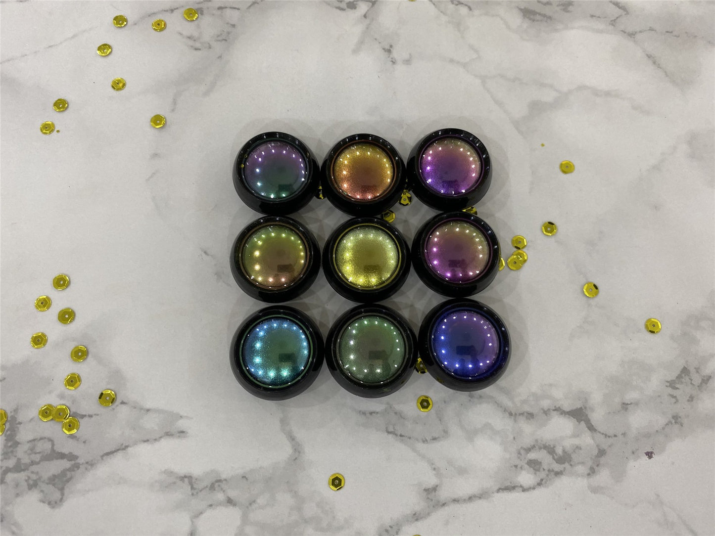 Optical Chameleon Eyeshadow with Diamond Shine - Multicolor Highlight Palette