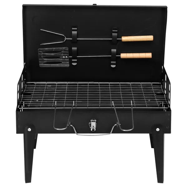Portable Square Charcoal Grill - 44x27x7cm