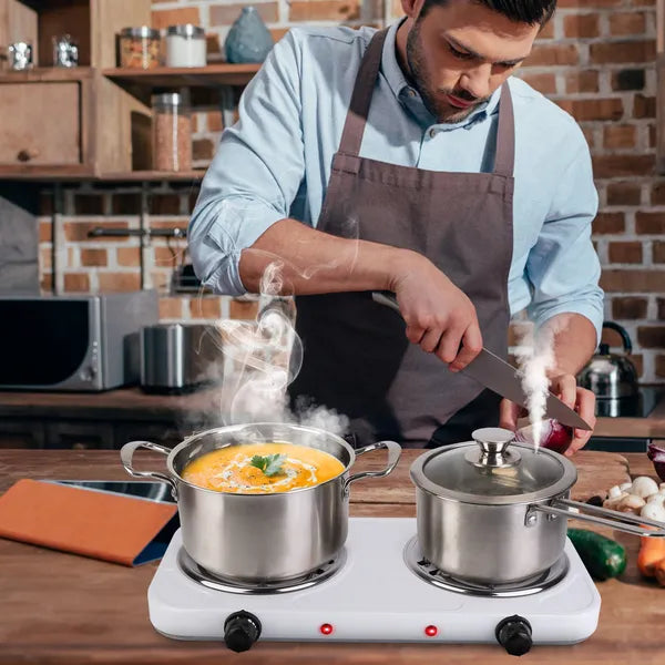 2000W Portable Double Burner Electric Hot Plate Stove for Kitchen & RV