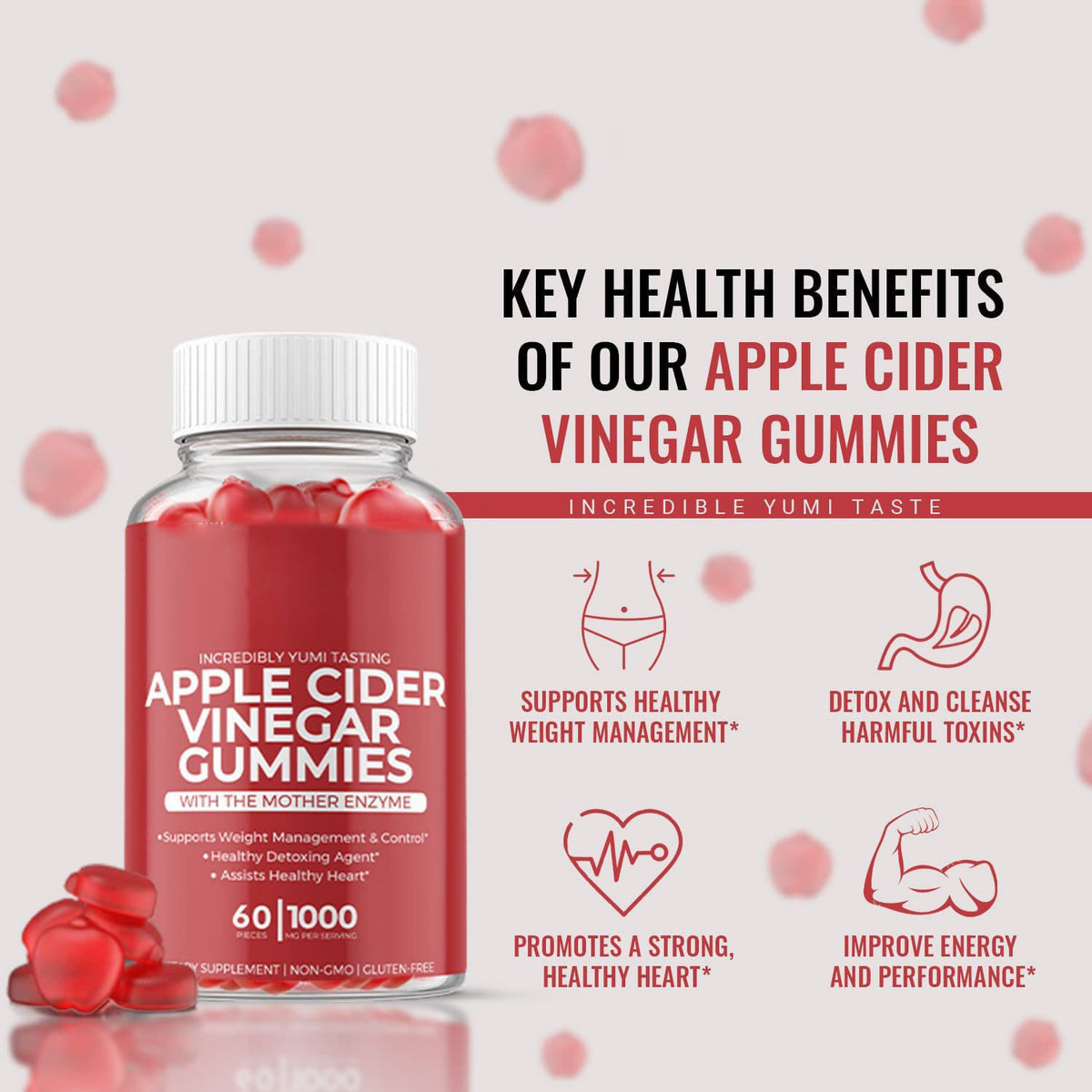 Cider Vinegar Gummies, 60 Tablets