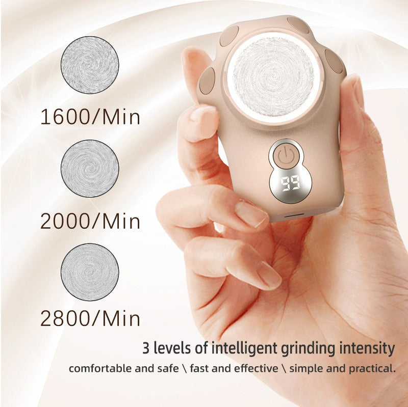 Electric Pedicure Foot Callus Remover - 3 Speed Rechargeable Pink