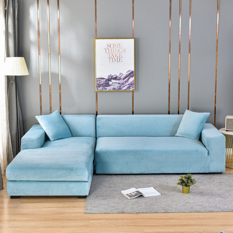 Multi-Color Sofa Cover Set for 145-185cm, 5 Seats & Pillowcases - Home Fabric Soft