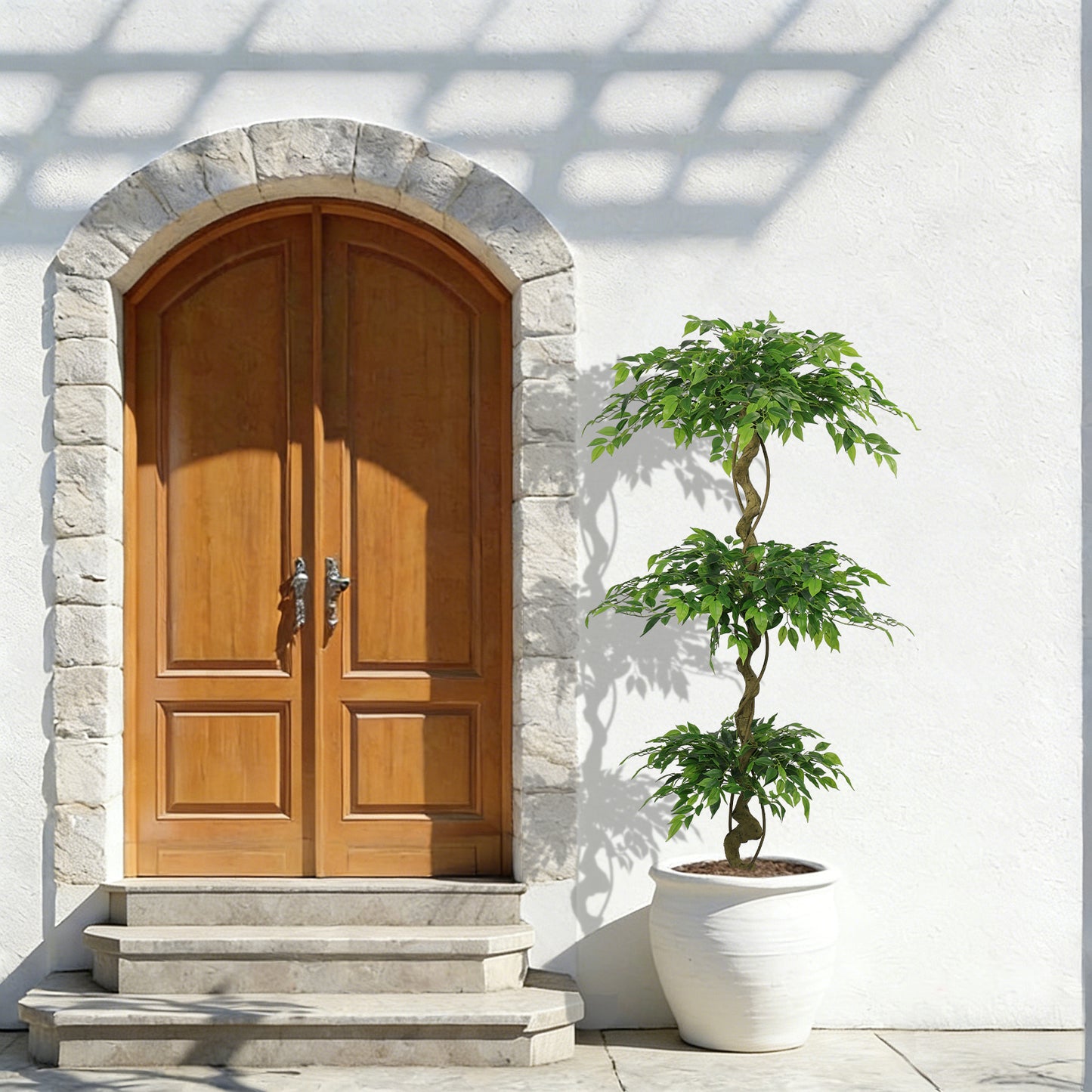 6FT Artificial Ficus Tree with Pot - Lifelike Green Decor