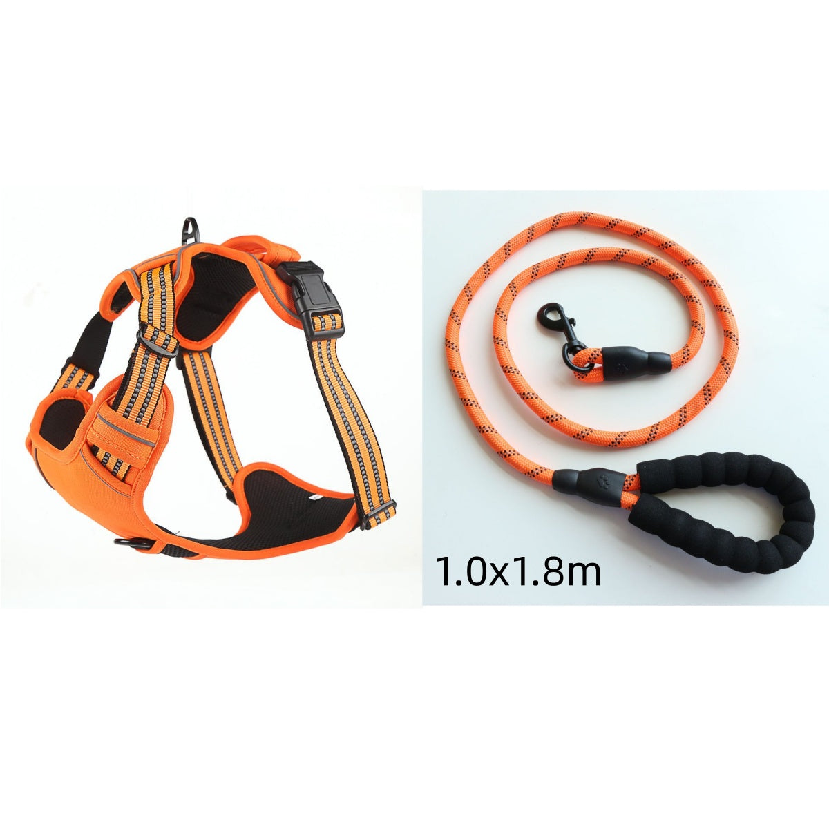 No Pull Breathable Reflective Dog Harness with Adjustable Size and Color Options