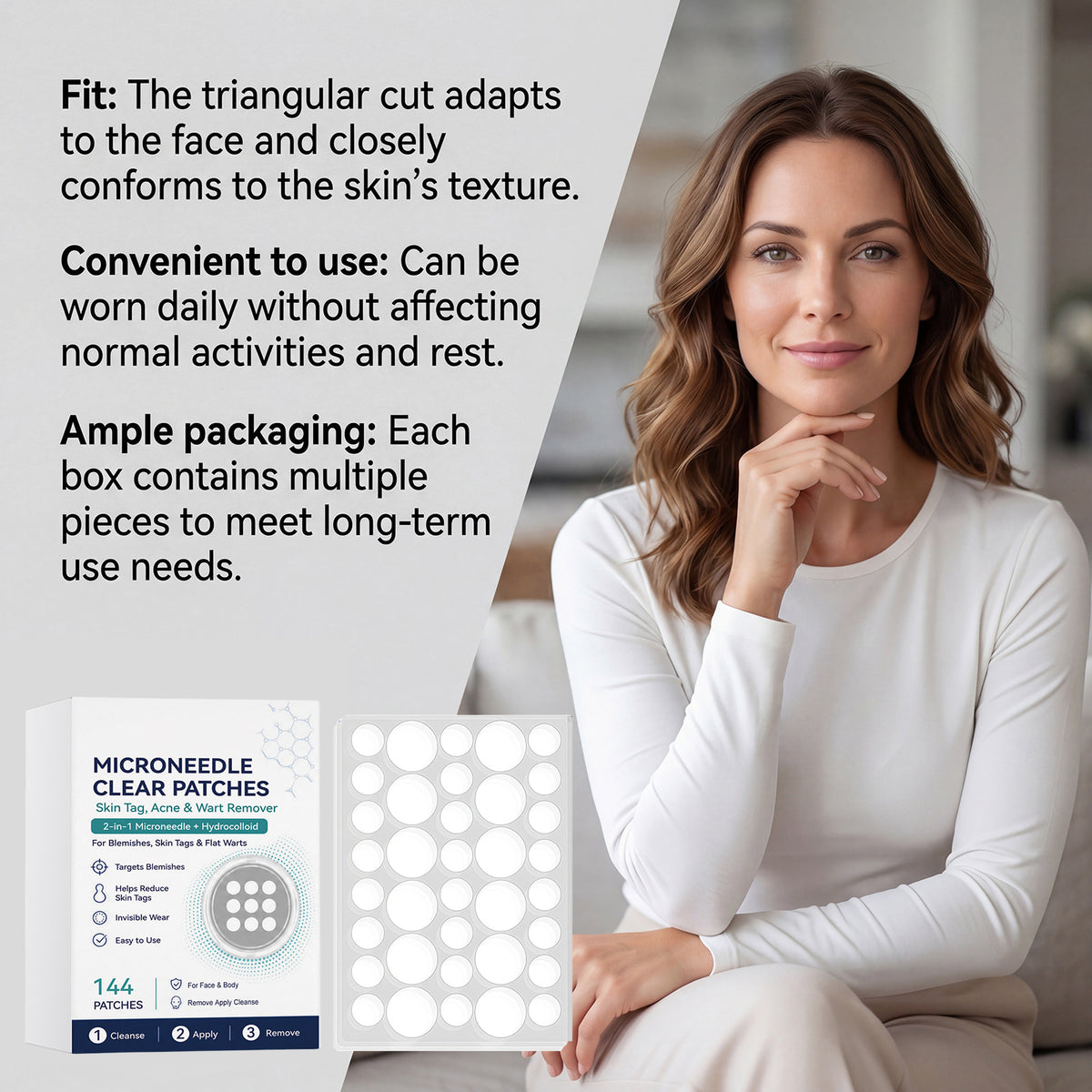 Acne Microneedle Patch - 144 Pieces Per Box