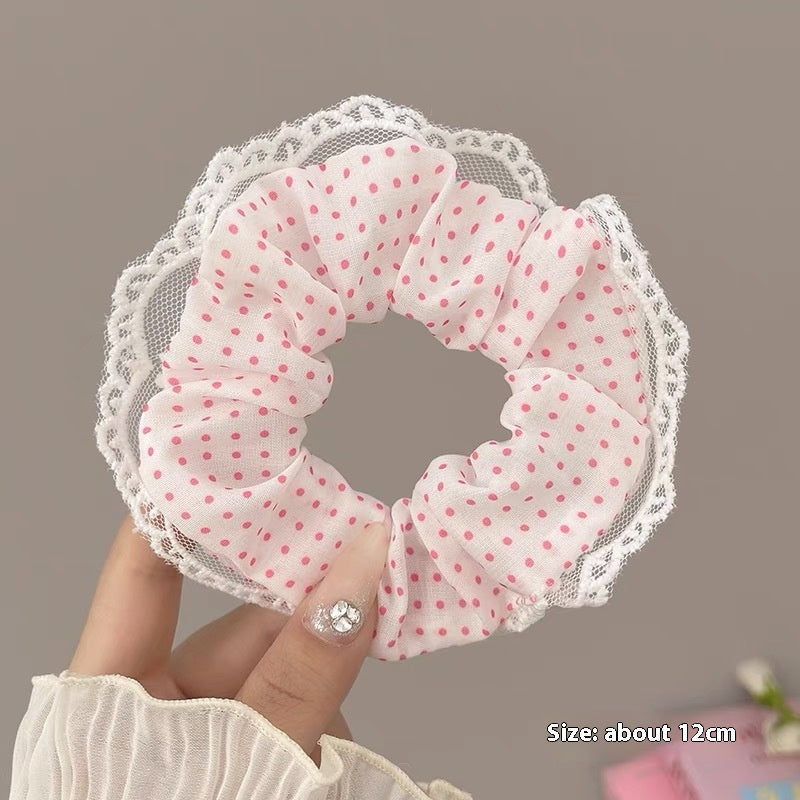 Summer Sweet Lace Scrunchie Hair Tie - Elegant Floral Hair Accessory