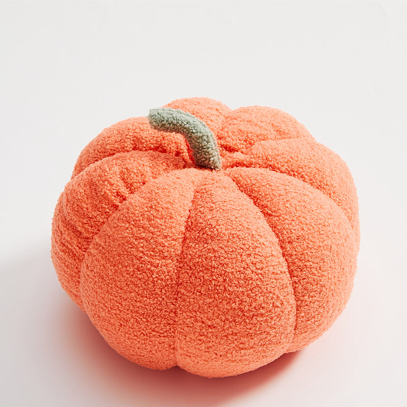 Cute Nordic Pumpkin Plush Pillow - Knitted Yarn Round Cushion for Home Decor