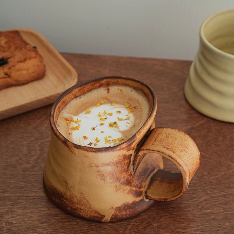 Ceramic Mug with Stoneware Glaze - Chinese Style Drinkware - 250ml Capacity