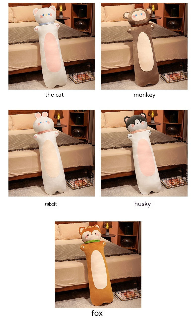 Cartoon Animal Sleeping Pillow with Polyester Fiber Fill - Soft Cozy Cushion