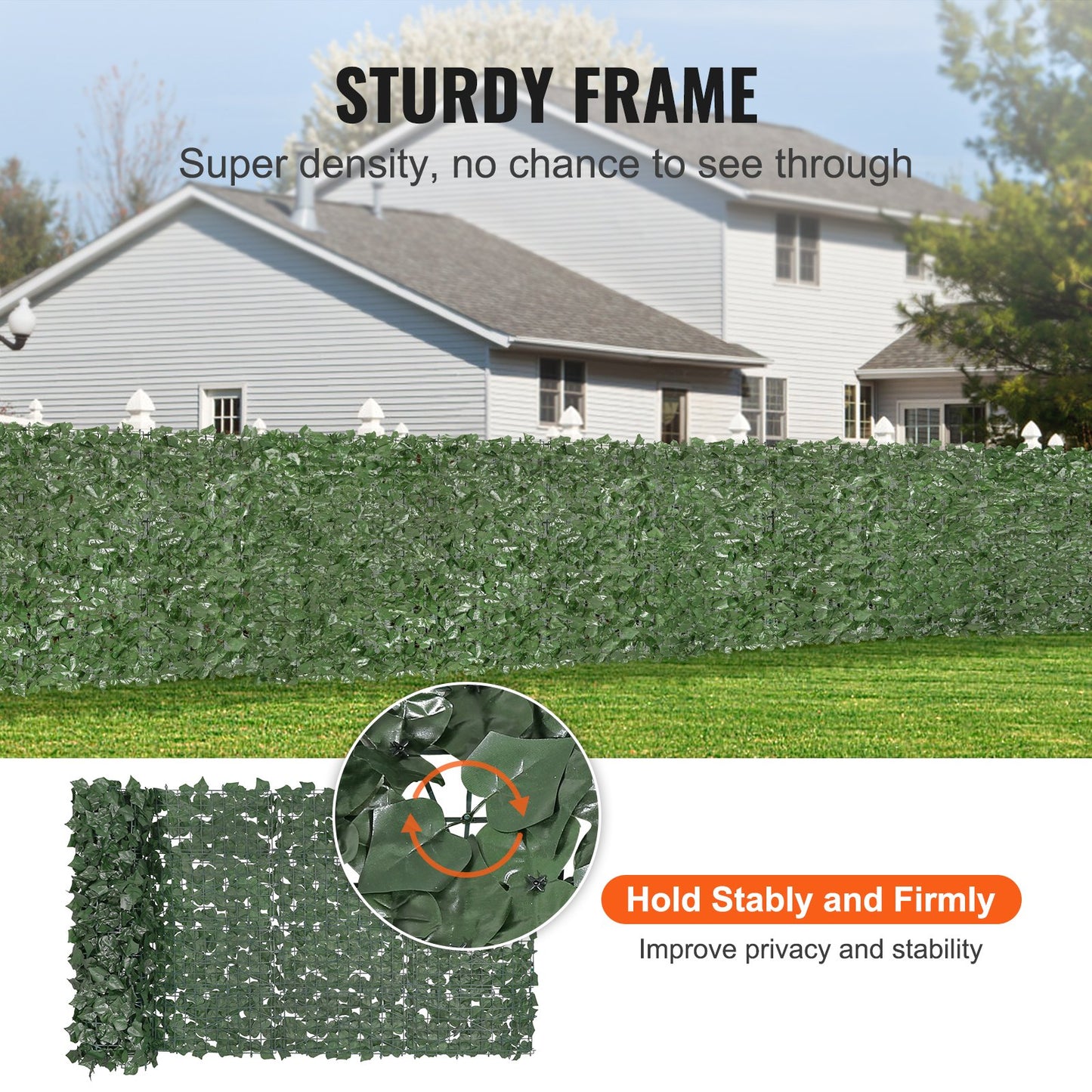 Artificial Ivy Privacy Fence Screen 39x98 Inches Green Garden Wall Faux Hedge