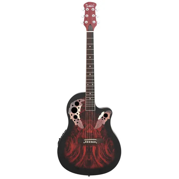 41-Inch Full-Size Cutaway Acoustic-Electric Guitar - Sunset Red