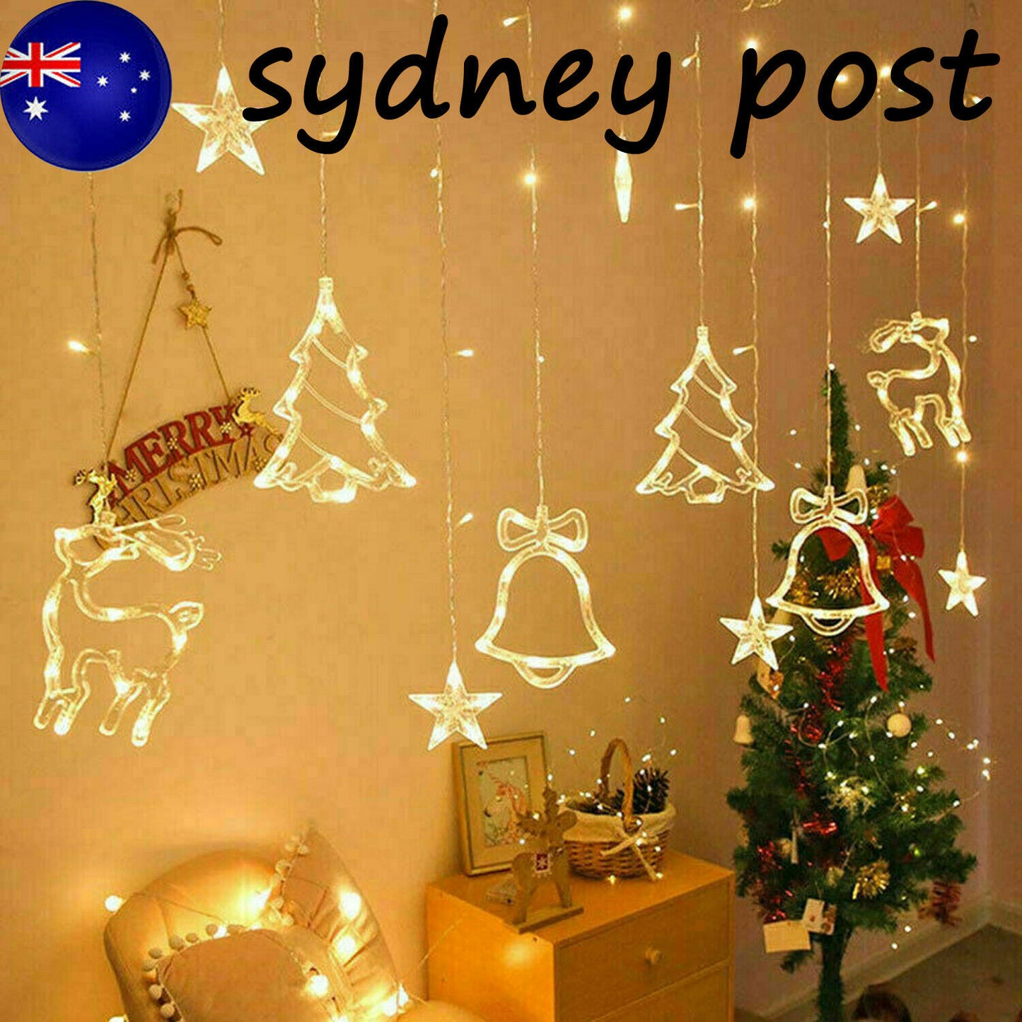 LED Fairy String Curtain Lights - Warm White & Colorful