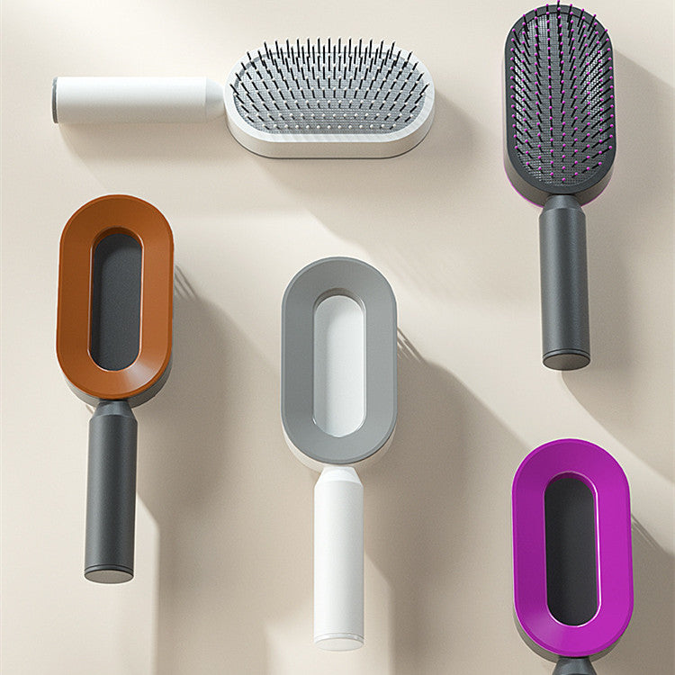 Self-Cleaning Hair Brush with 3D Air Cushion for Scalp Massage & Detangling