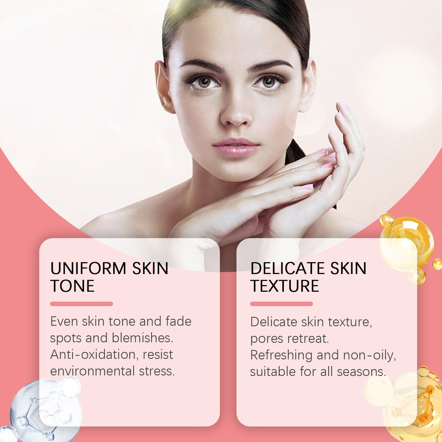 4-in-1 Nicotinamide Facial Serum - Vitamin C & E Skin Glow Treatment 30ml