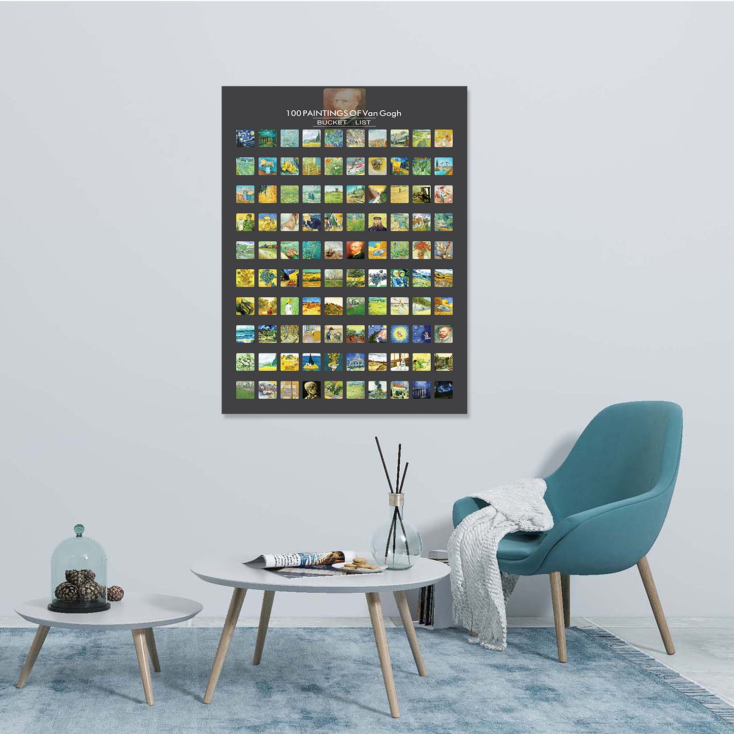 Movie Scratch Posters Set - 100 Movie & Anime Postcards for Wall Decor