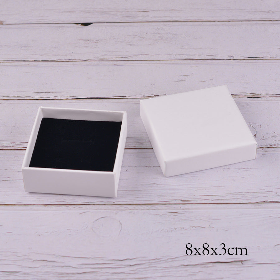 Jewelry Gift Box for Rings & Bracelets - White Paper Cover Storage Box