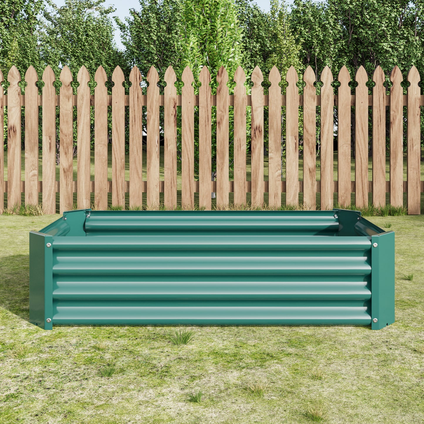 Metal Raised Garden Bed - 2PCS 4' x 2' x 1' Planter for Vegetables & Herbs