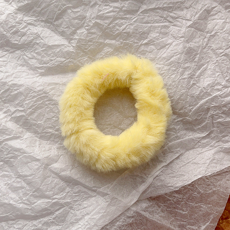 Cute Plush Elastic Hair Scrunchie - Soft Large Intestine Style Hair Band