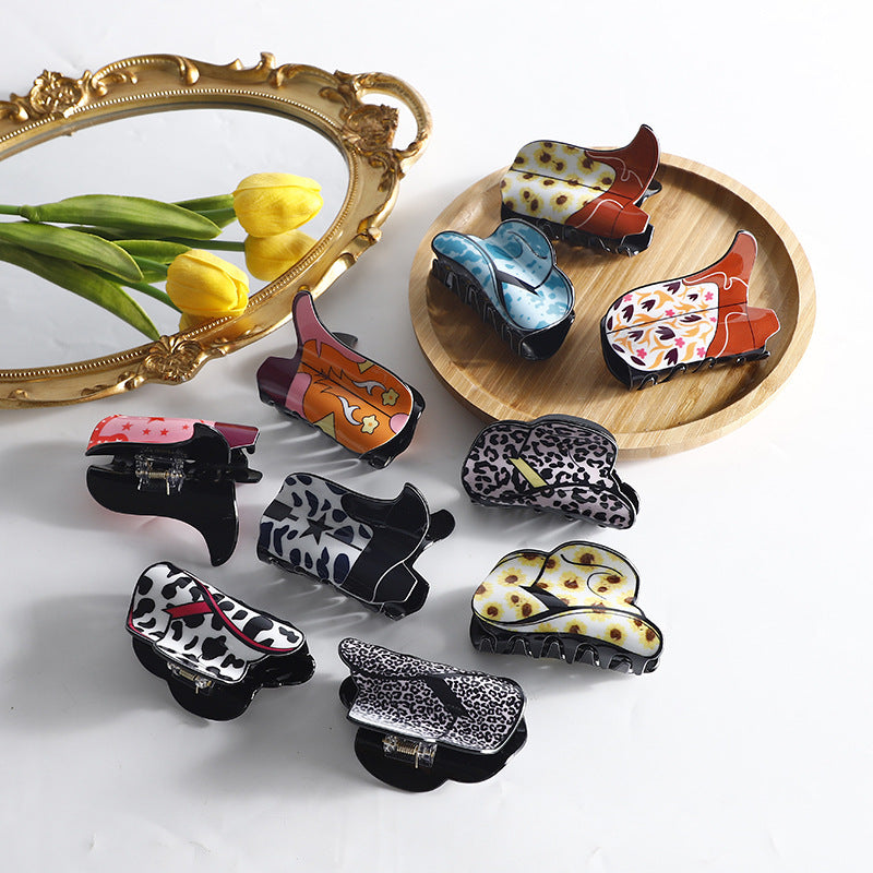 Retro Acrylic Barrettes - Multiple Colors
