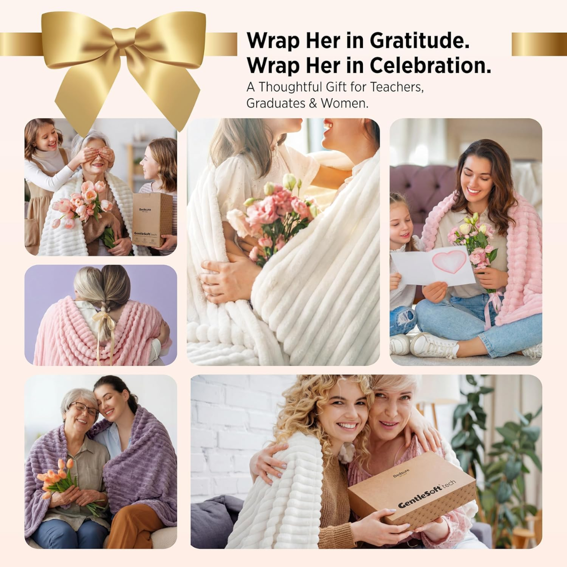 Cozy White Fleece Throw Blanket for Home Decor & Gifts