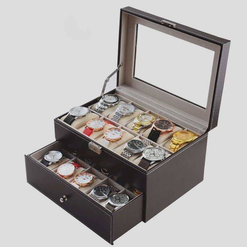 Jewelry & Watch Storage Box Glass Display Case Multiple Variants