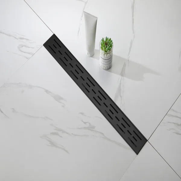 24 Inch Stainless Steel Linear Shower Drain with Removable Grate & Hair Strainer