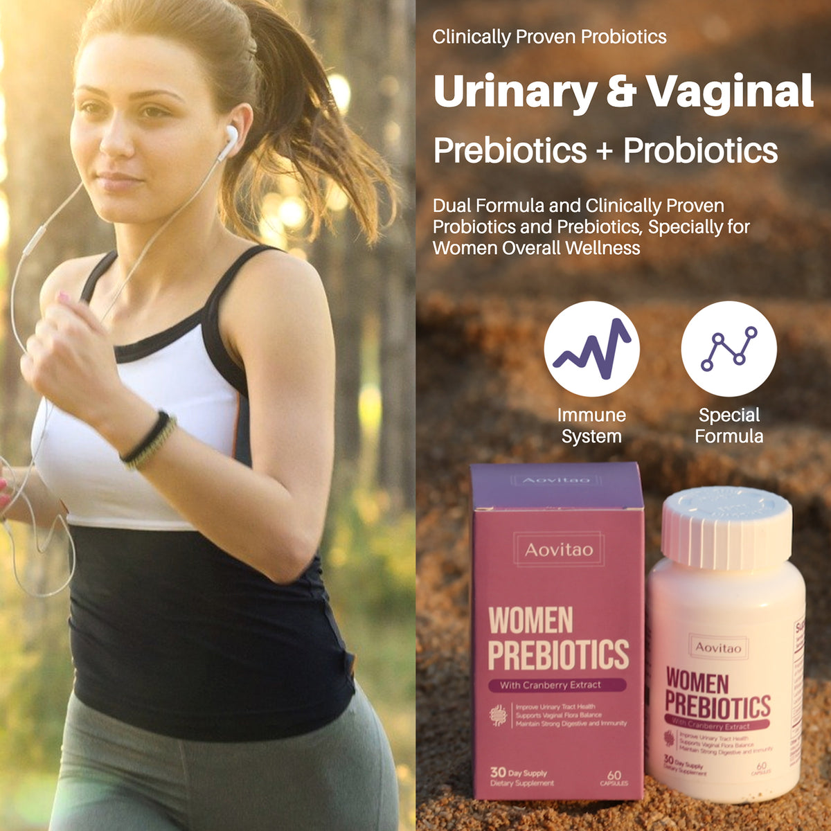Women's Probiotic Capsules - 60 Billion CFU pH Balance & Digestive Support