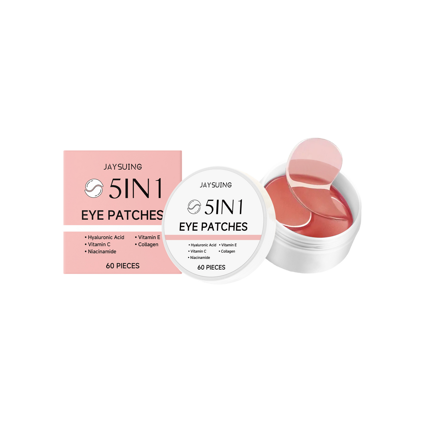 5-in-1 Collagen Eye Mask - 60pcs Moisturizing & Firming Under-Eye Patches