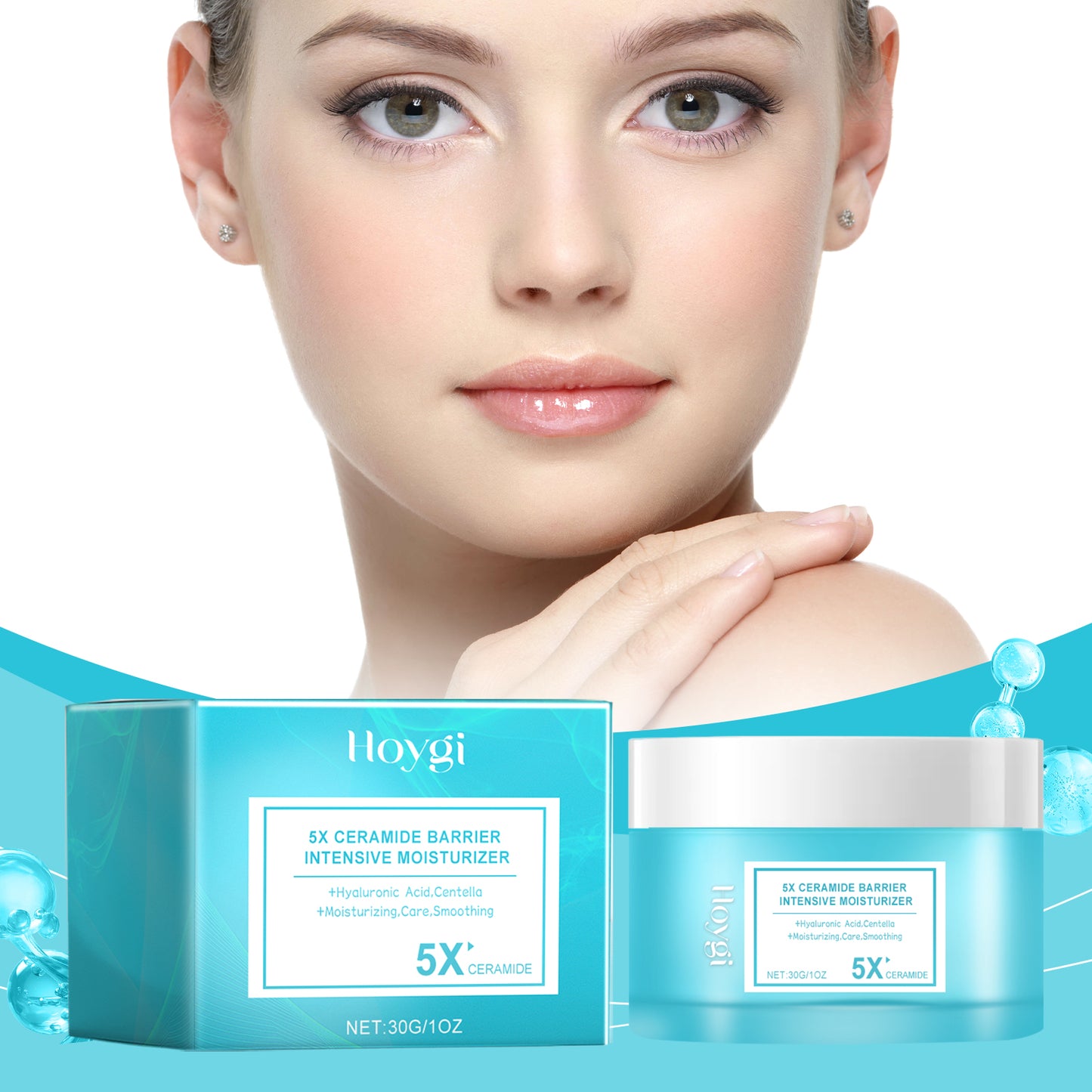 Centella Repair Moisturizer - Hydrating Facial Cream with Hyaluronic Acid