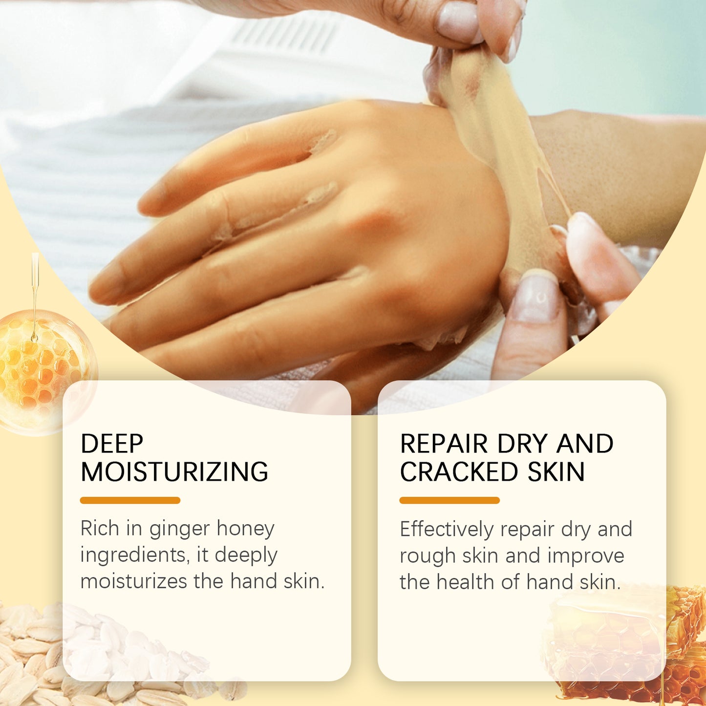 Honey Peel-Off Hand Mask - Moisturizing & Exfoliating Skin Care Treatment