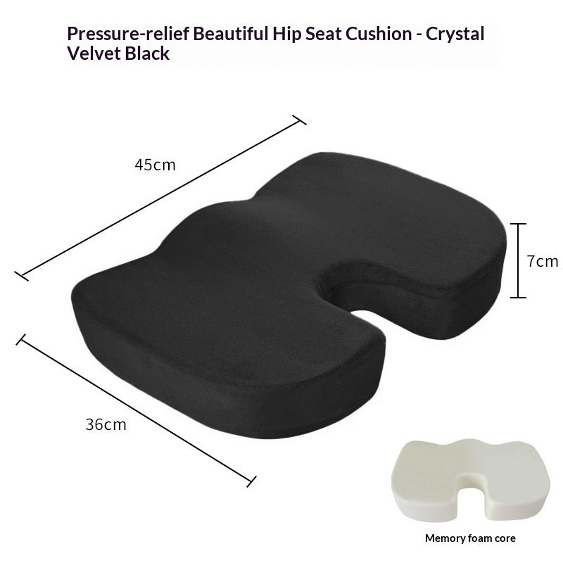 Office Seat Cushion Memory Foam Breathable Mesh & Velvet Options