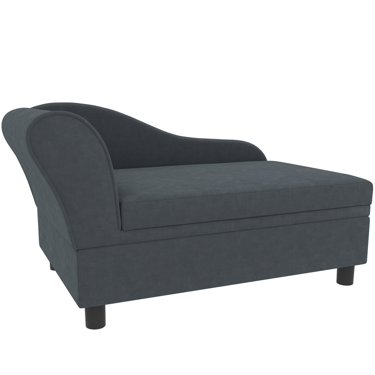 Pet Sofa Bed Couch with Storage for Cats and Small Dogs - Dark Gray