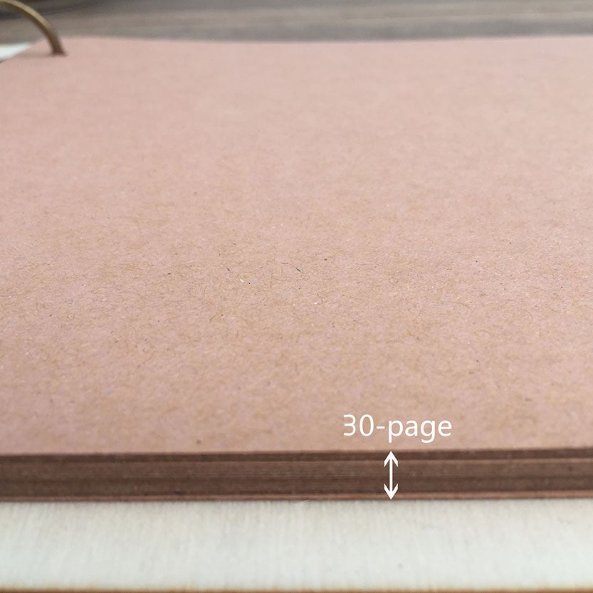 Vintage Copper Ring-Bound Wedding Guest Book with Photo Frame - Rustic & Elegant Keepsake