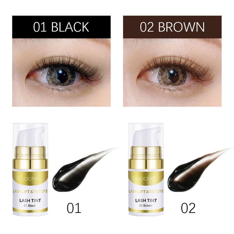 Hot Dyeing Eyelash Set with Lash Tints, Glue & Tools for Lash Lift & Extensions