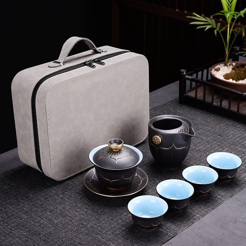 Ceramic Gaiwan Tea Set with Multiple Variants - Traditional Chinese Style