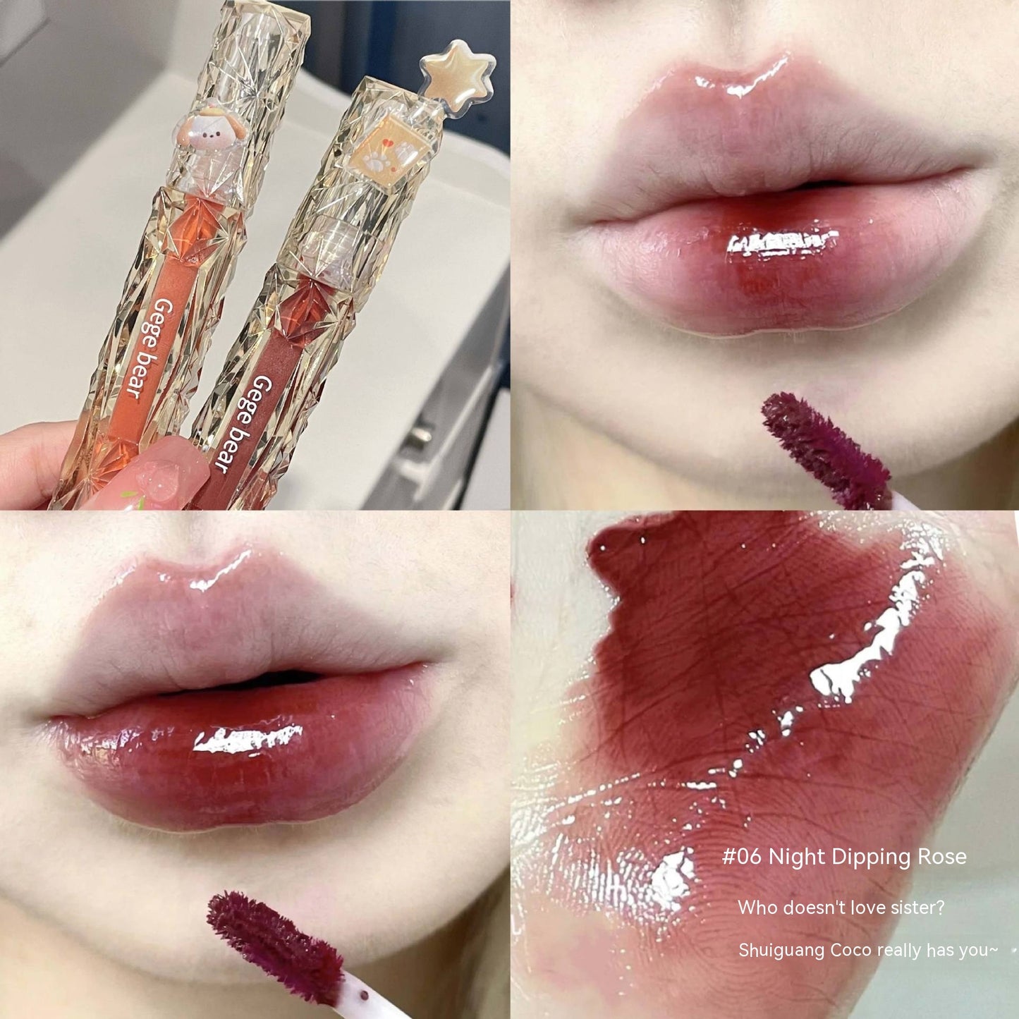 Crystal Lip Lacquer - Transparent Diamond Light Mirror Lip Gloss