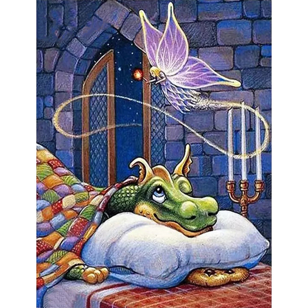 Diamond Painting Kit Cartoon Dragon Unicorn 5D Mosaic Art - Multiple Sizes & Styles