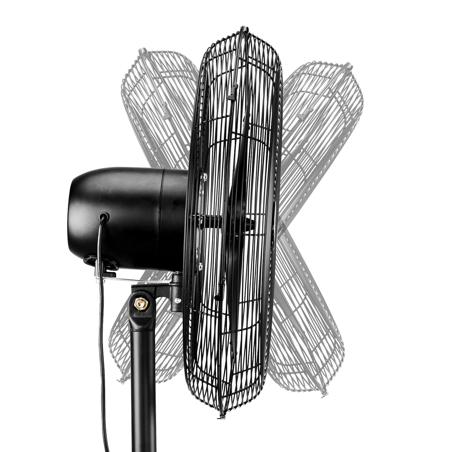 20 Inch Oscillating Pedestal Floor Fan with Copper Motor, 4-Speed Adjustable Height