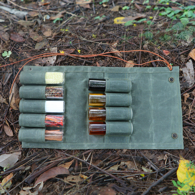 Outdoor Camping Glass Seasoning Bottle Set Portable Home Storage